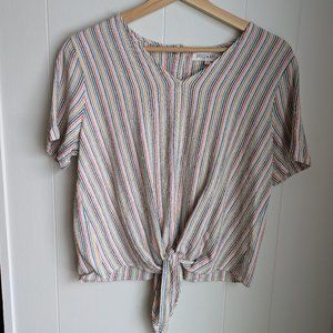 Brass & Roe by CTS striped linen shirt, Size Medium